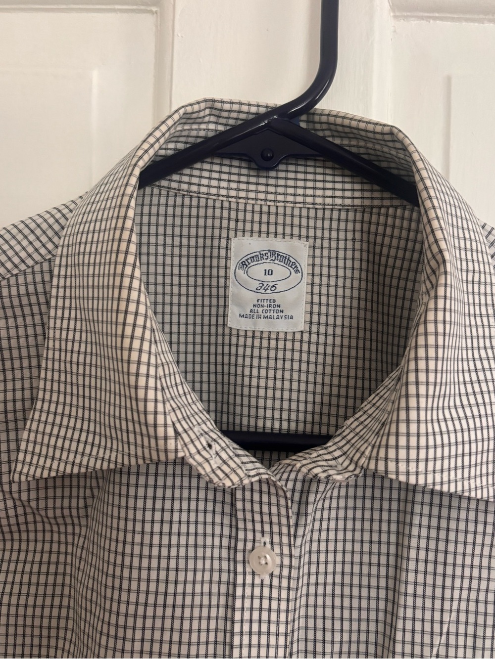 Brooks Brothers Women’s 10 Fitted Non-Iron Cotton Check Button Down 346 Shirt - Picture 3 of 8